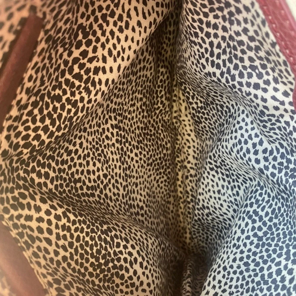 Extra Large Maroon/Burgundy Sole Society Vegan Wristlet/Clutch with Gold Accents